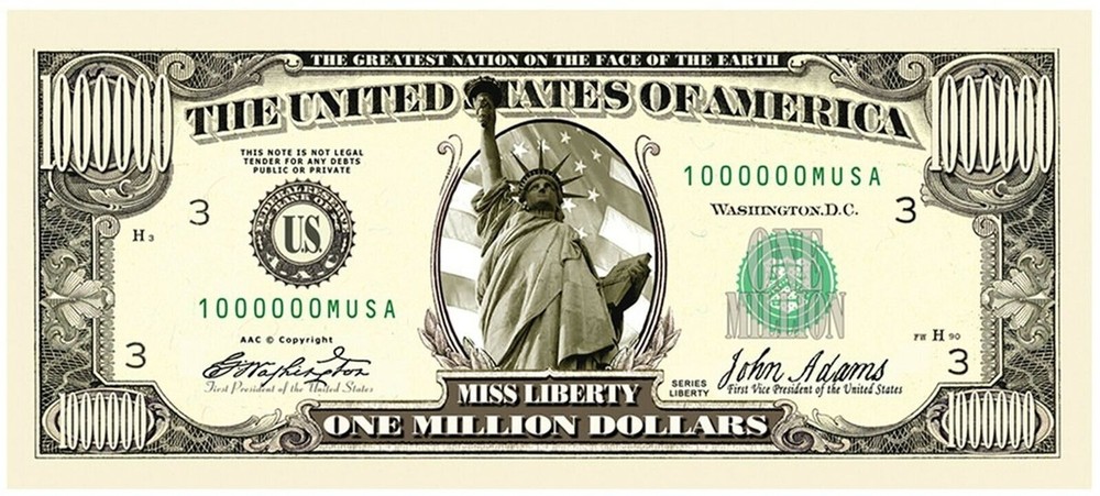 Novelty Million Dollar Bills- 50 Pack -Realistic Novelty Million Dollar Bill-FUN