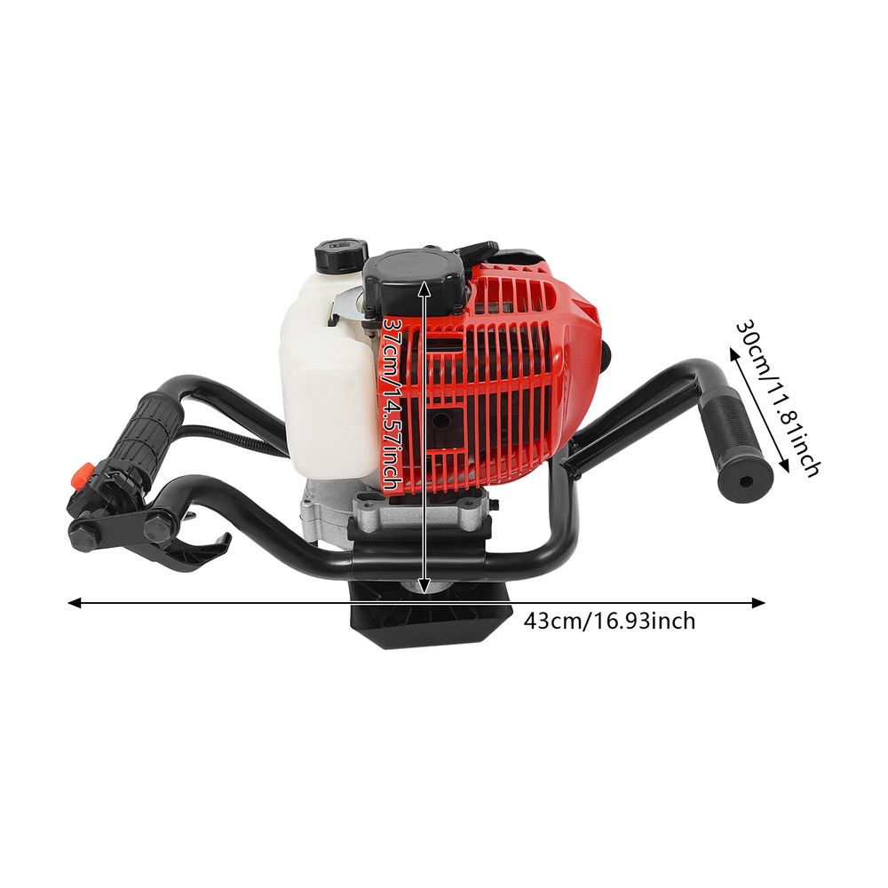 2HP 2-Stroke Gas Powered Hole Digger Motor 52CC Digging Drilling Engine