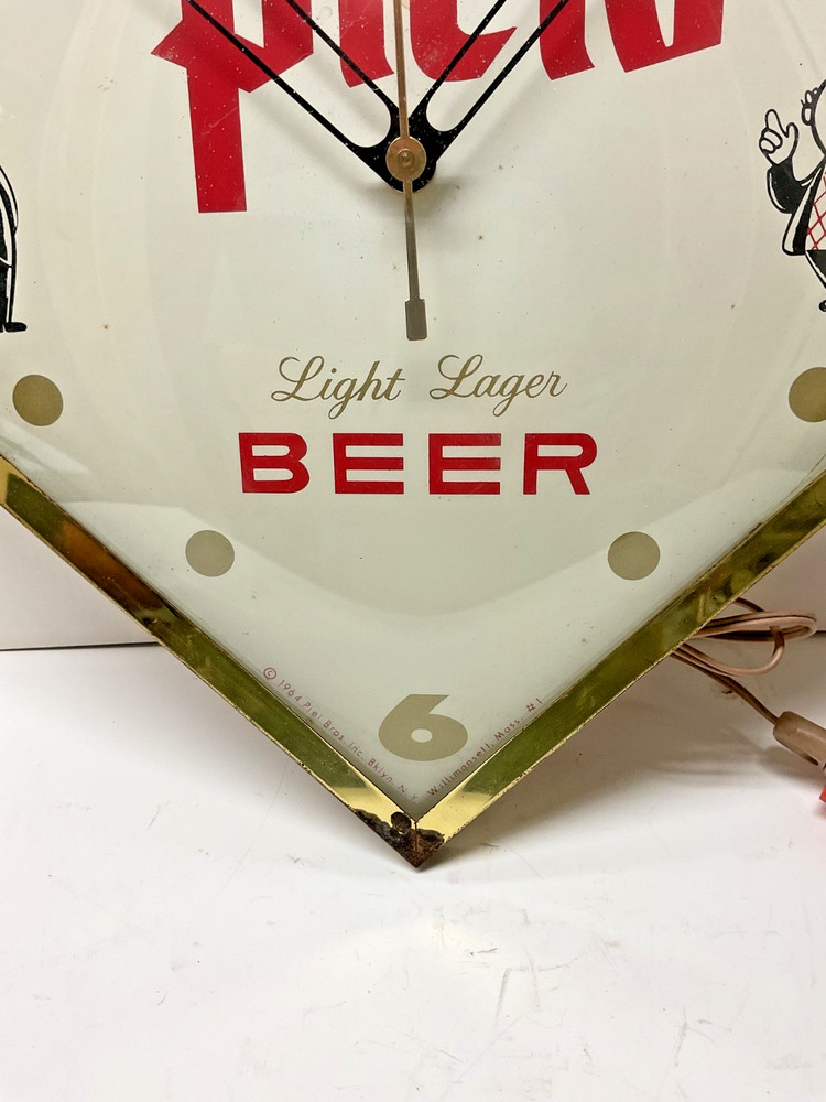 Vintage PIELS Light Lager Beer Clock