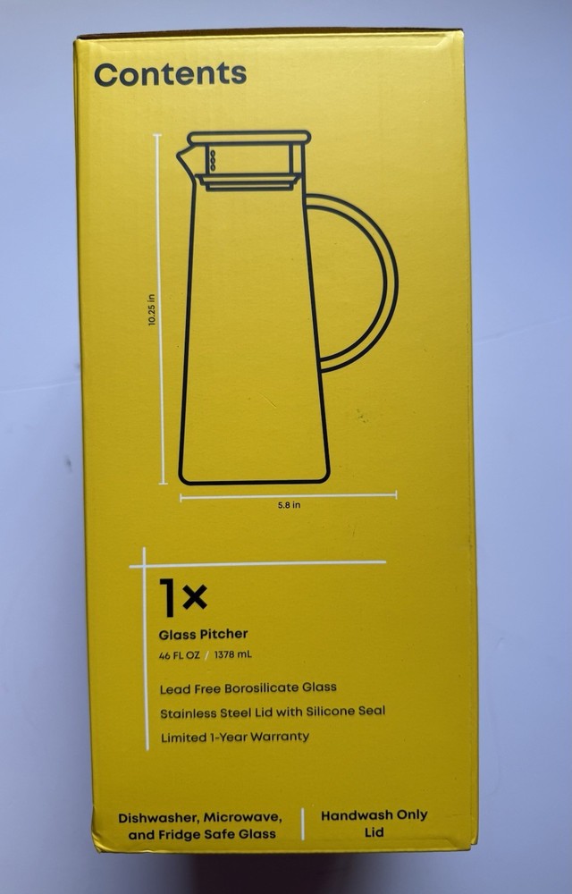 JoyJolt Breeze Glass Pitcher