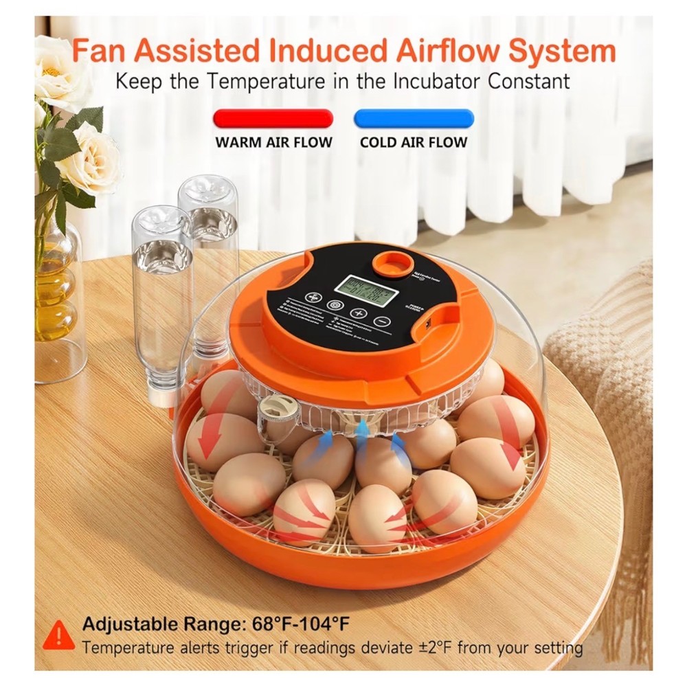 18 Egg Incubators For Hatching Eggs Auto Egg Turning & Humidity Control