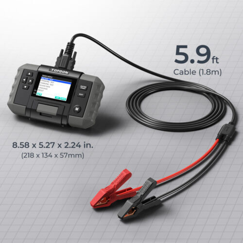 BT600 TOPDON High-Precision Battery Tester with Built-in Printing Function