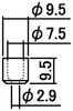 Guitar String ferrules in Black