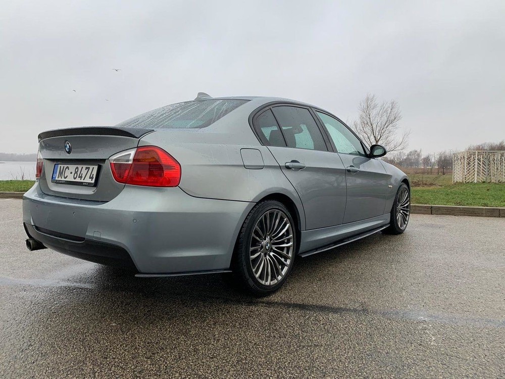 For 3 E90 E91 M Sport Rear bumper Side Splitters flaps ABS Gloss