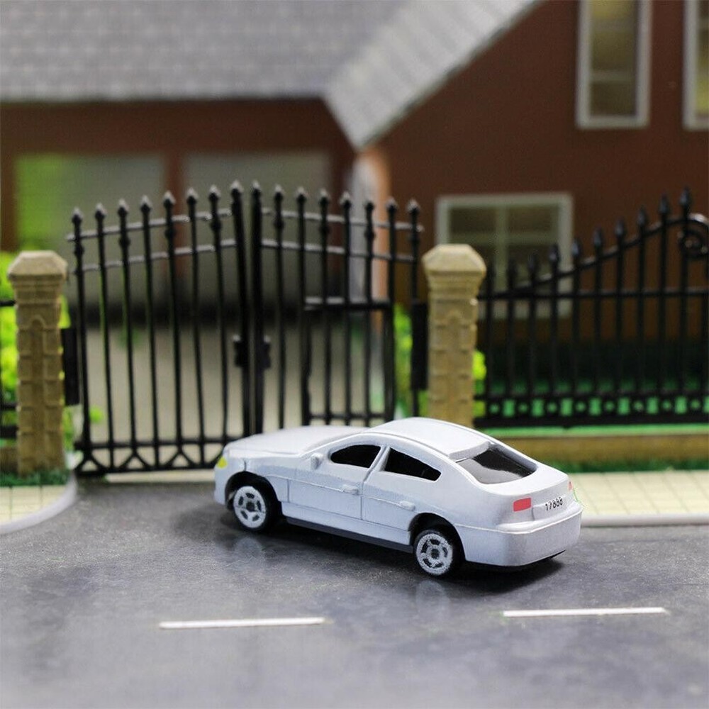 10pcs HO Scale Model Mini Car 1/87 Building Train Scenery