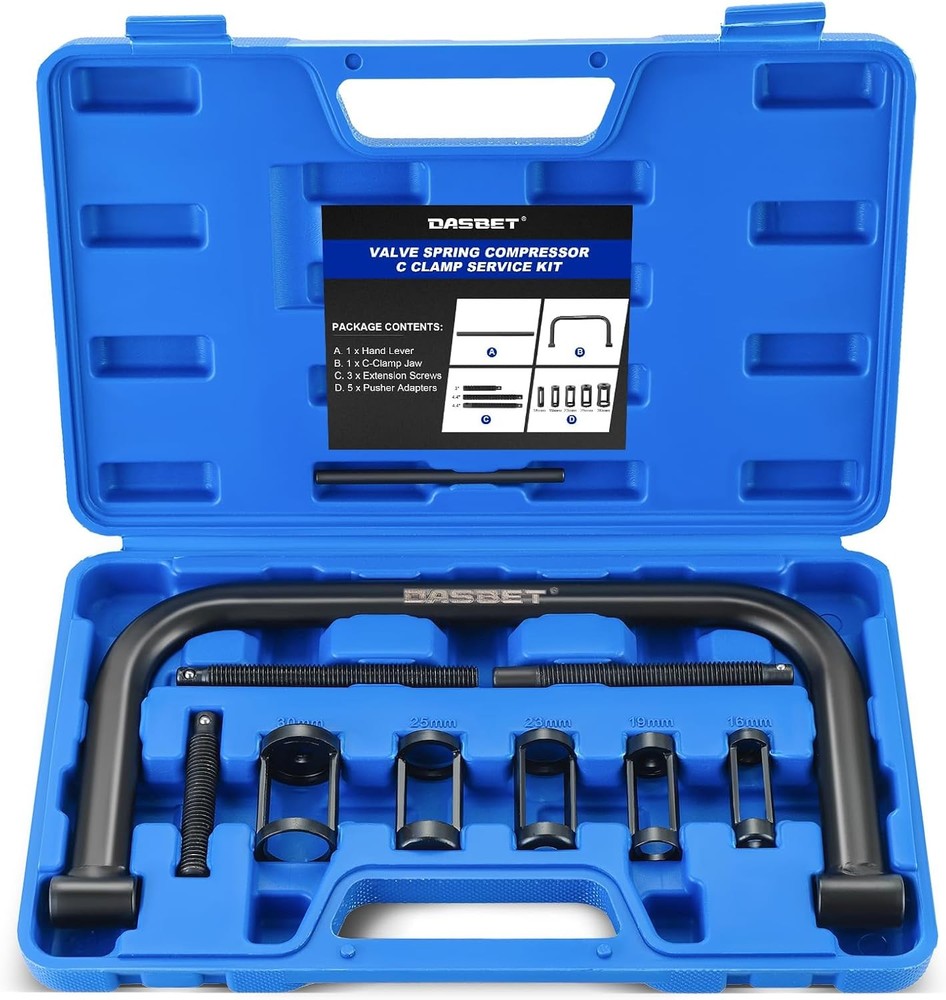 Engine Valve Spring Tool Blue C Clamp Kit