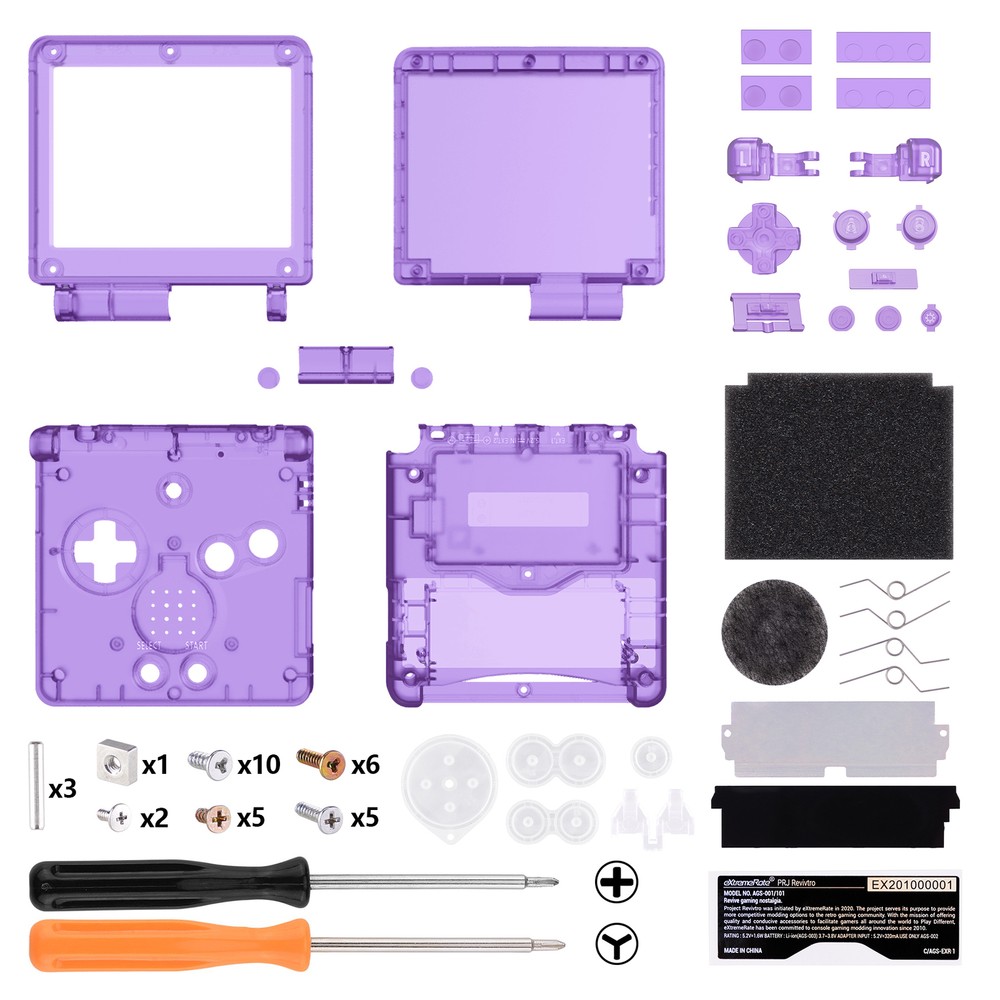 Full Housing Shell Button IPS Ready Replacement for Game Boy Advance GBA SP Trim