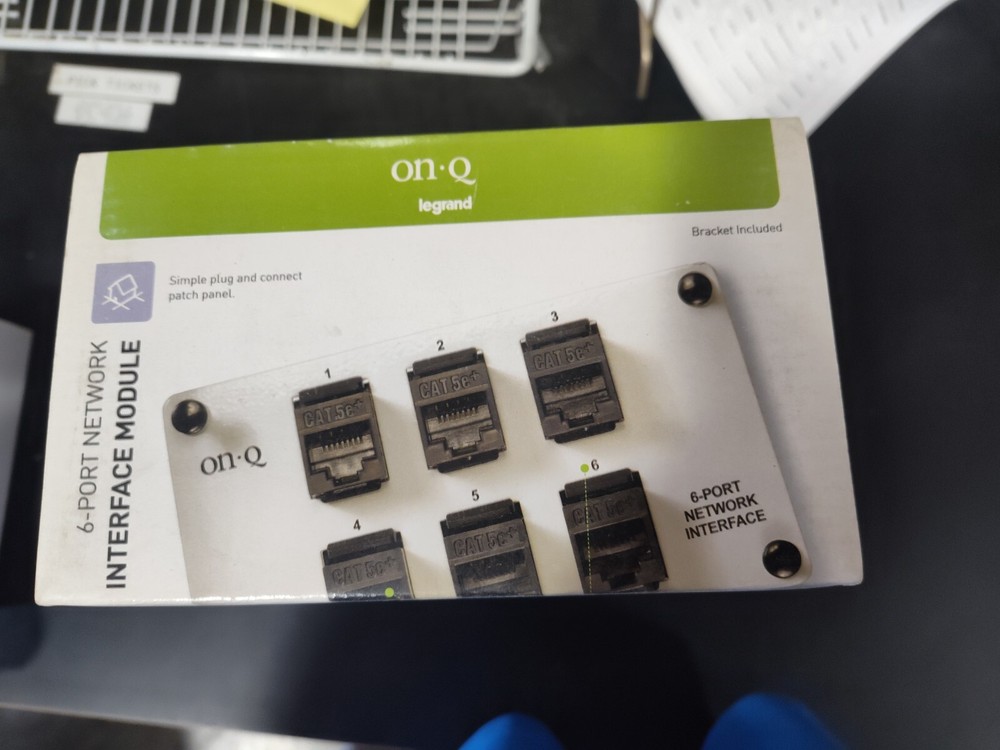 Legrand - OnQ 6 Port Module, Wifi Module with RJ45 Jacks Cat-5 Patch panel