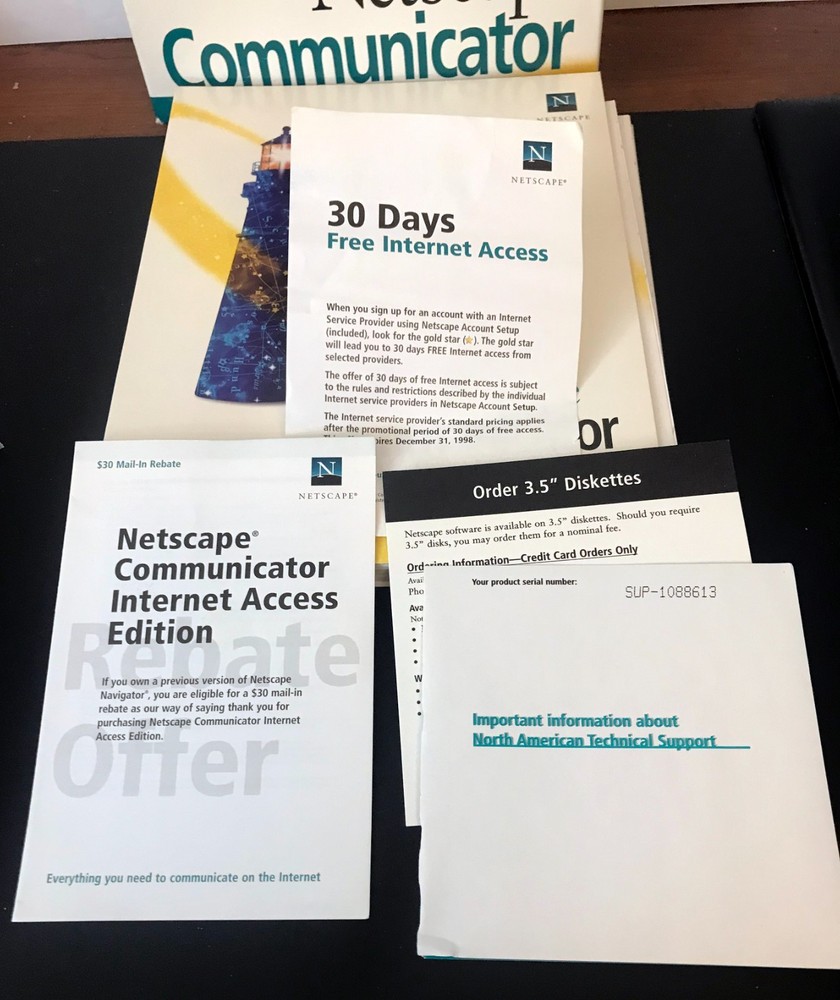 Vintage Netscape Communicator Internet Access Edition Version 4