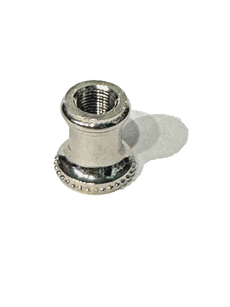 7/8" Nickel Plated Solid Brass Beaded Neck Tapped 1/8IPS spindle coupling