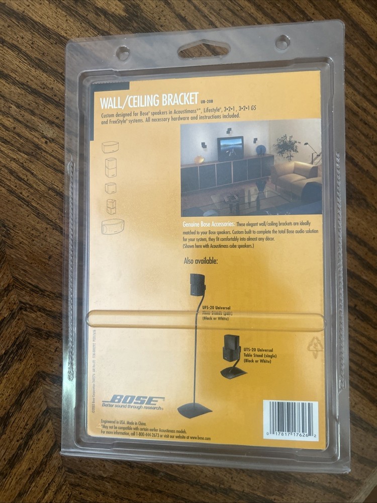 Bose UB-20B Wall Ceiling Bracket Speaker Mount Black New