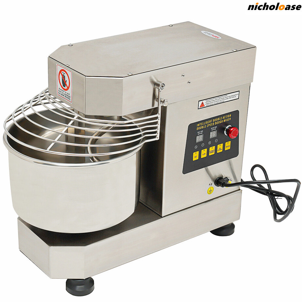 12Qt 2-Speed Commercial Food Mixer Electric Dough Mixer Pizza Bakery Mixer 750W