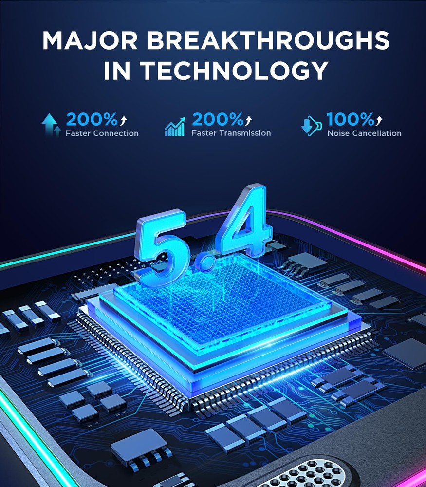 Bluetooth 5.4 AUX Car Adapter with Dual Mics and Noise Cancellation Black