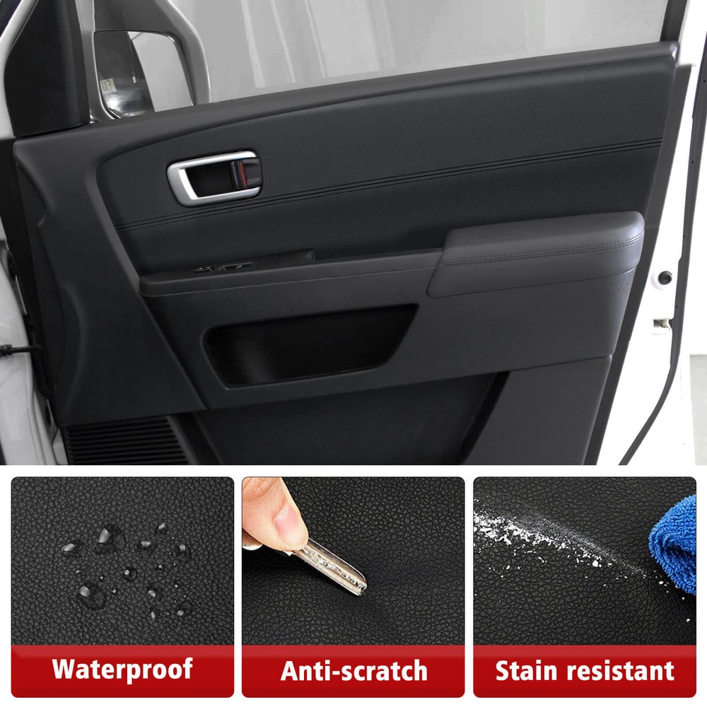 Insert Front Door Panel Cover Leather Replacement Honda Pilot 2009-2015 Black