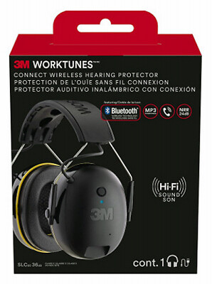 3M 90543-4DC Work Tunes Hearing Protector Earmuff, Bluetooth Connect, 24dB -