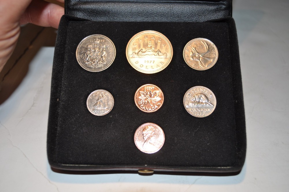 1977 CANADA DOUBLE PENNY 7 UNCIRCULATED COIN SET