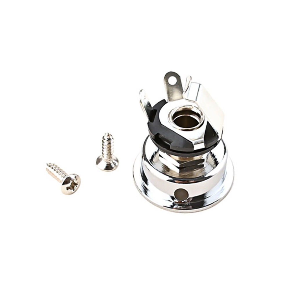 Socket Jack Plate Electrosocket Electric Guitar Chrome For Telecaster TL A