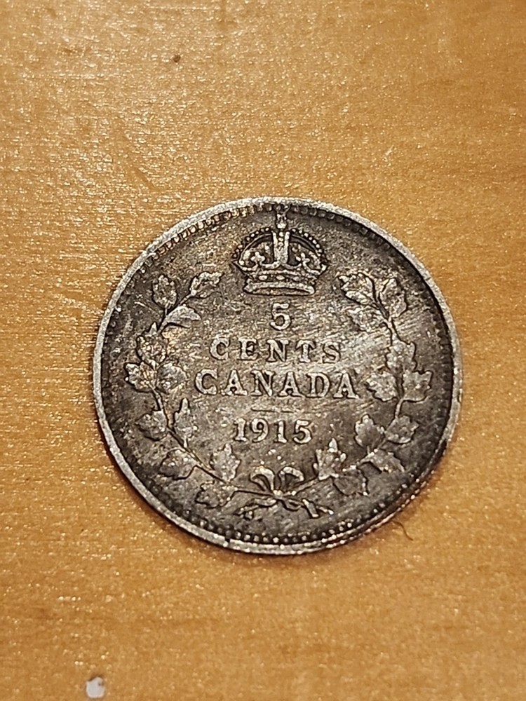 1915 Canada, 5 Cent Silver, George V