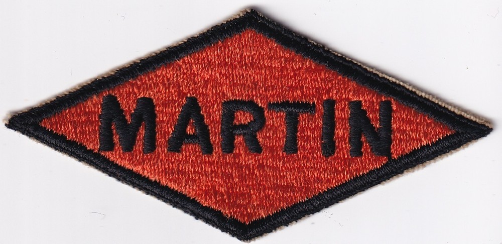 Martin Aircraft technical representative TECHREP diamond type patch WWII make