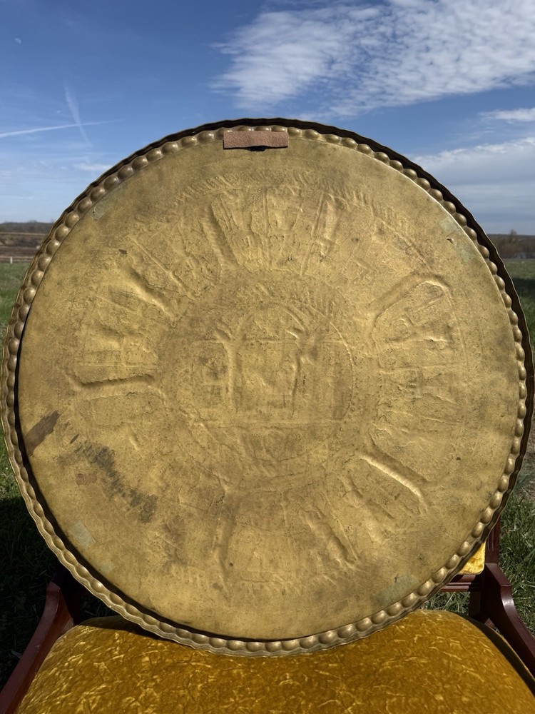 Mid 20th-Century Middle Eastern Brass Hanging Tray