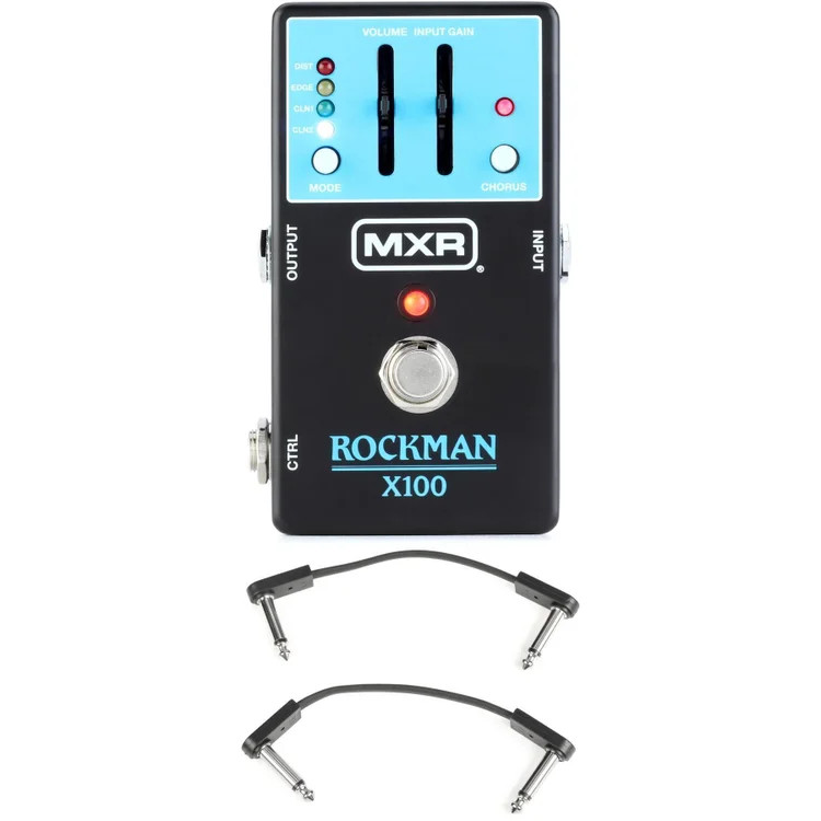 MXR Rockman X100 Preamp Pedal with EBS Patch Cable