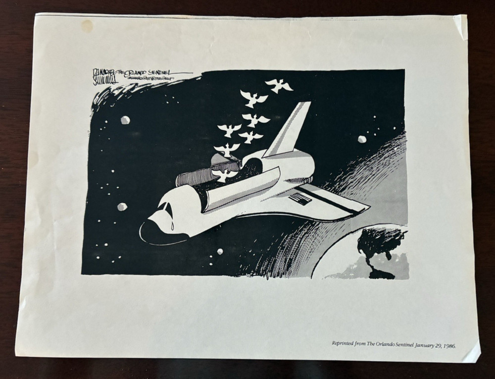 NASA Space Program Items (5) from Challenger Disaster (1986) plus (1) on Shuttle
