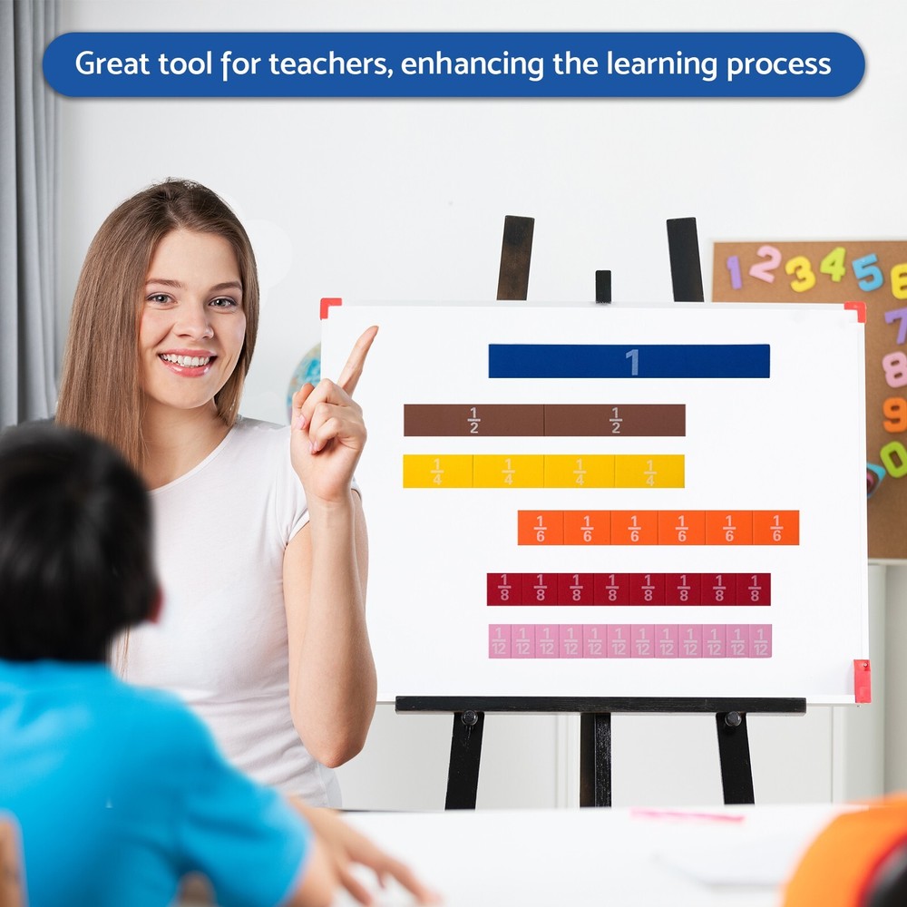 Montessori MAGNETIC FRACTION TILE Math Teaching System Fun & Learning Experiencs