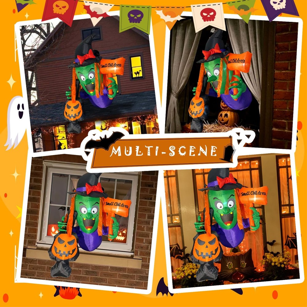 4.5FT Halloween Window Inflatable Decoration - Multi-colors
