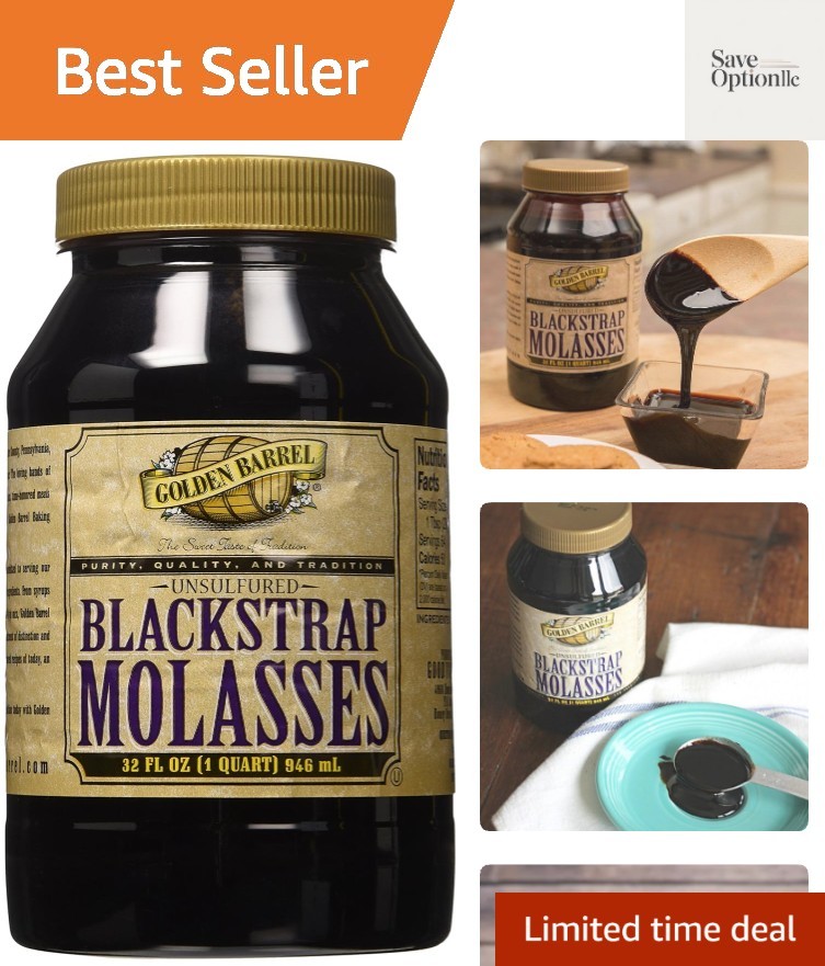Unsulfured Black Strap molasses, 32 oz
