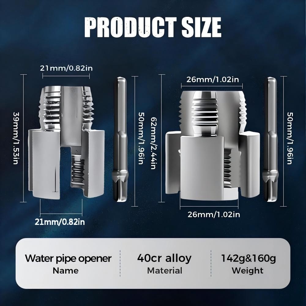 1/2''+ 3/4'' Integrated Internal & External Pipe ThreadingTool