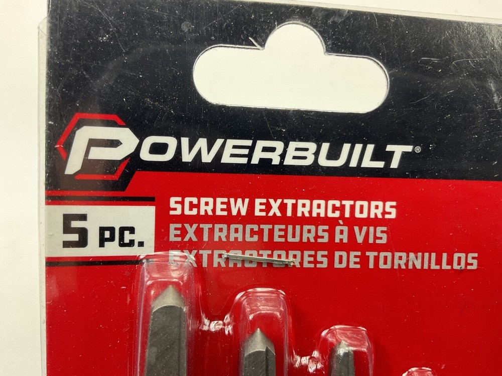 Powerbuilt 642495 5 Piece Screw Extractor Set