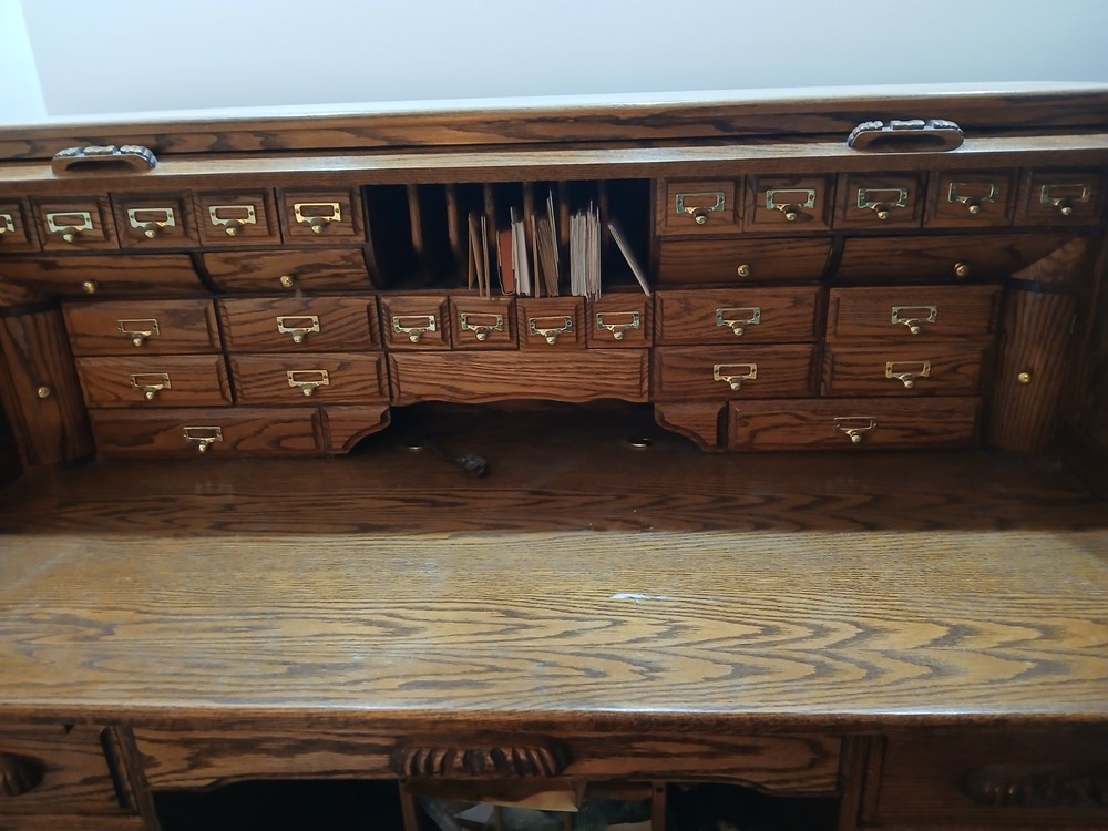 Oak Roll Top Desk