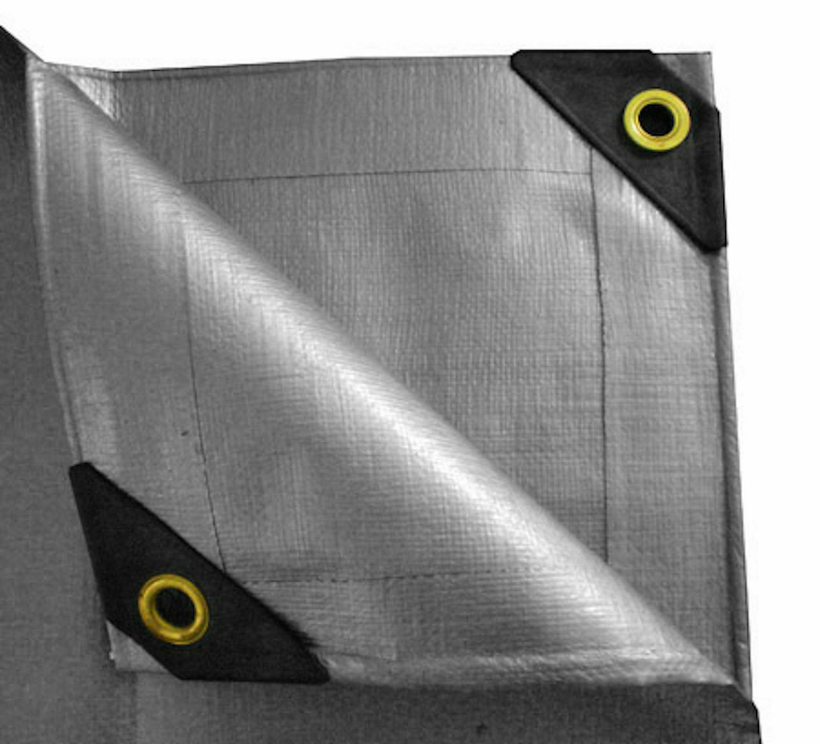 SILVER 12 mil Heavy Duty Canopy Tarp Rain 3X Coated UV Sun Shade (C WHITE TARPS)