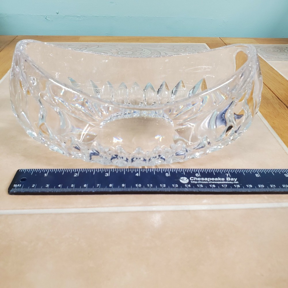 Crystal Oblong Candy Dish - 8" Long