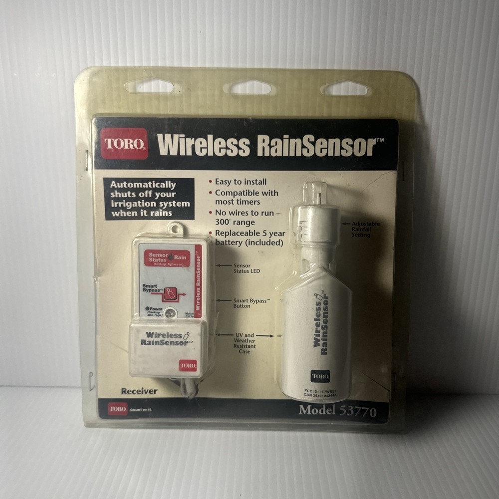 Toro 53770 Wireless RainSensor System – Irrigation Shut-Off – New in Package