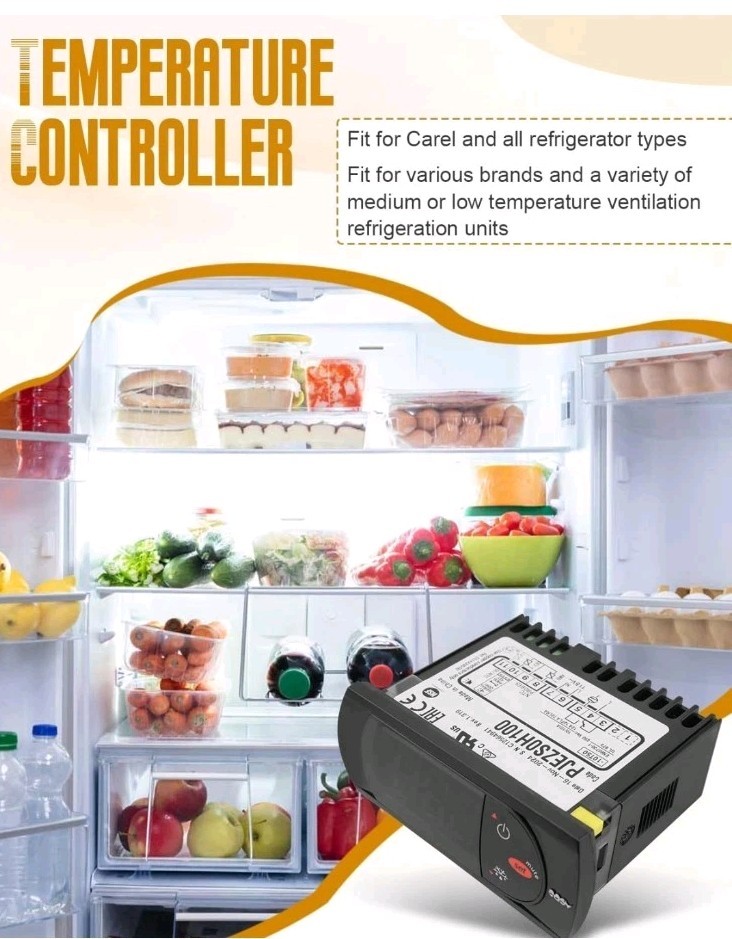 Fridge Temperature Controller Thermostat w/ Sensor PJEZS0H100 Digital Probe 115V