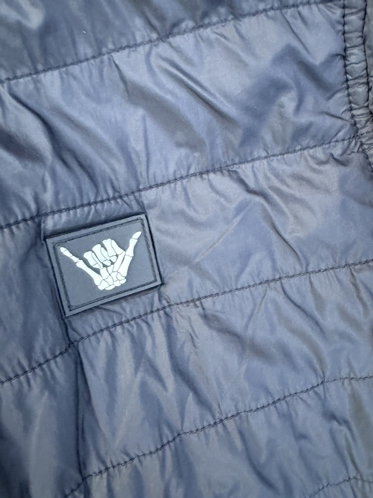 C4 Foundation SEAL Bone Shaka Black Puffer Jacket Medium