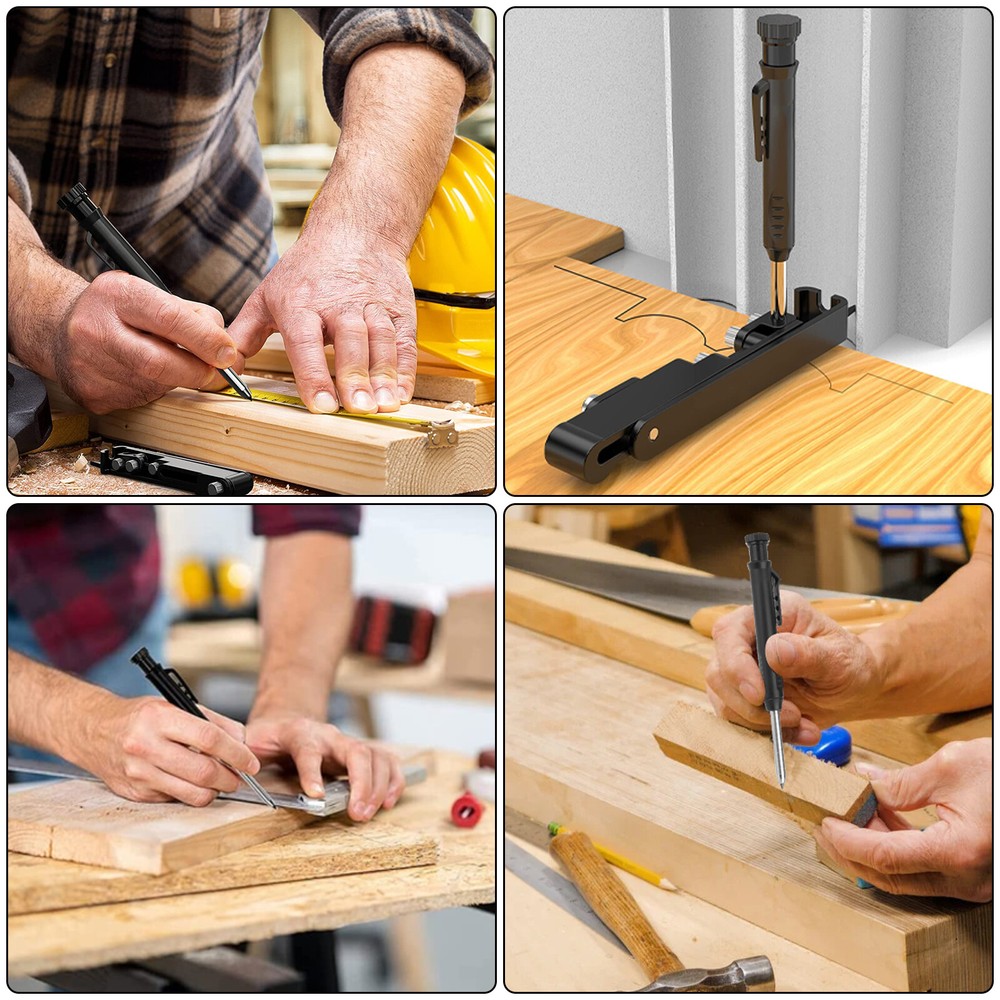 1/2x Multi-function Scribing Tool Adjustable Precise Woodworking Measuring Gauge