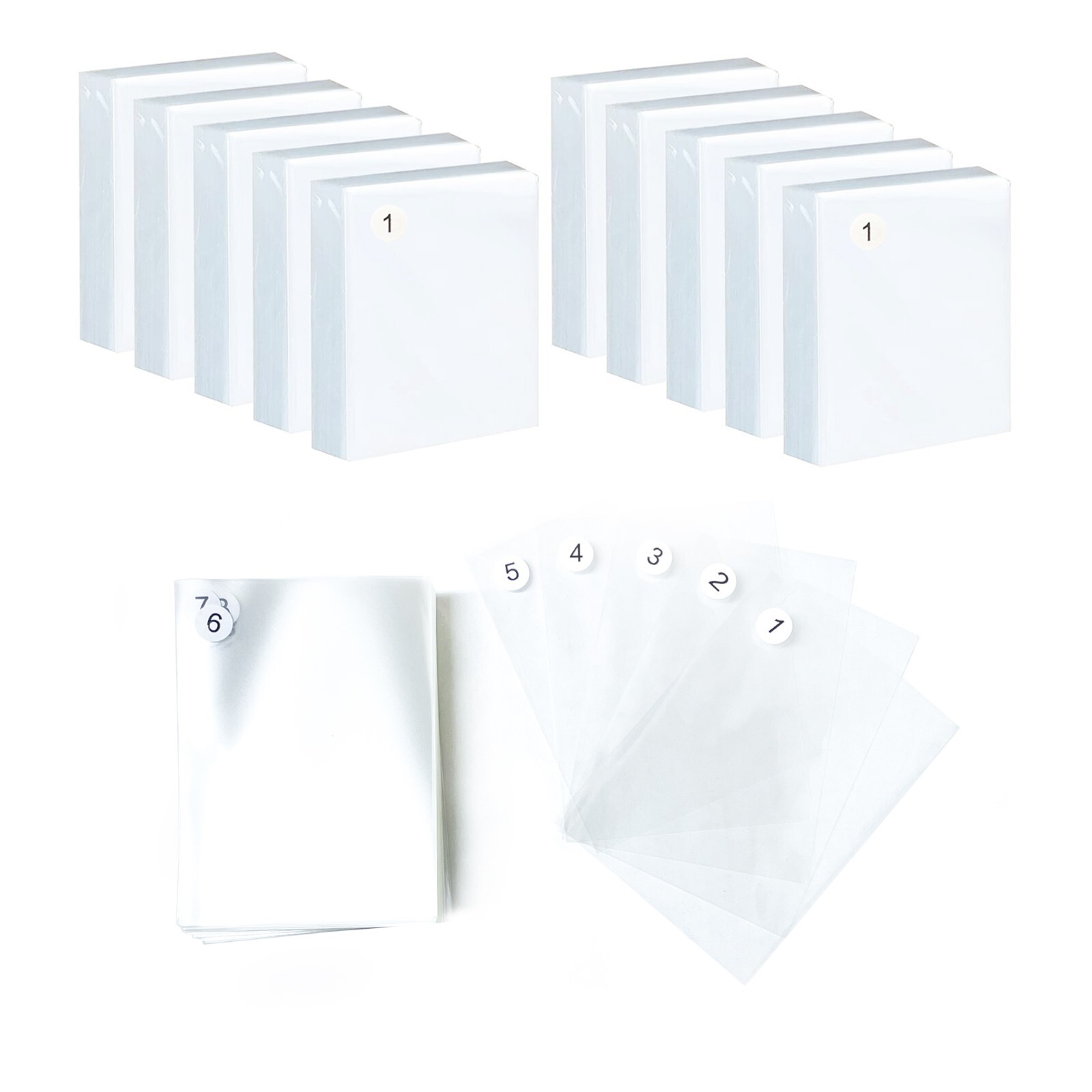 Numbered Soft Penny Sleeves for Sports & Trading Card Sellers 500, 1000, 5000