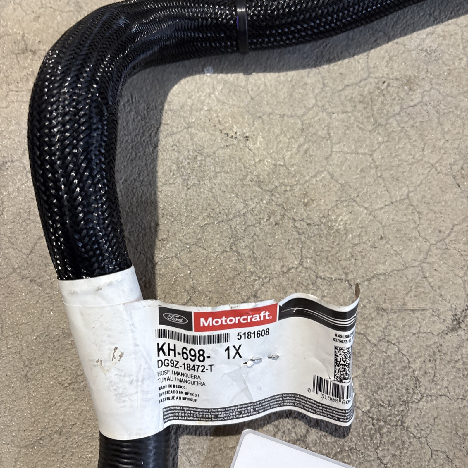 Ford Fusion Heater Water Hose Motorcraft KH698 DG9Z18472T Fits 2013-2015 Models