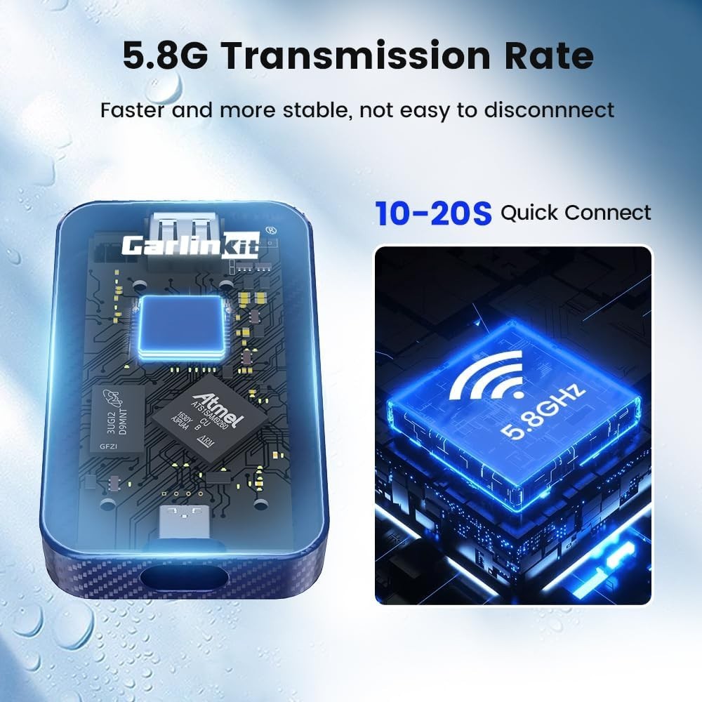 2 in 1 Bluetooth WIFI Convert Wired CarPlay Adapter to Wireless Android Auto