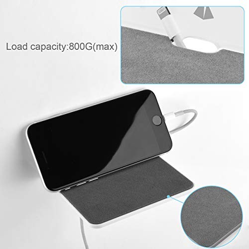 Wall Shelf Speaker Mount, Small Wall Shelf for Speaker, Webcam, Cell White