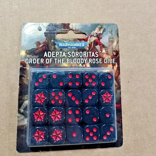 ⚔️WARHAMMER 40K - ADEPTA SORORITAS - ORDER OF THE BLOODY ROSE - D6 DICE - NIB ⚔️