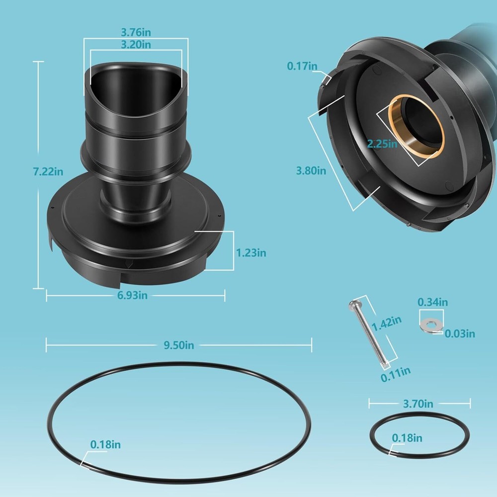 for Zodiac Jandy Pumps R0445400 Diffuser with O-Ring & Hardware Replacement Kit