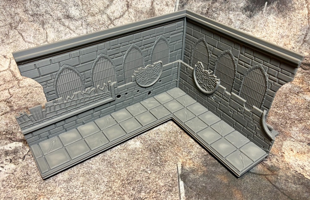 Plastic UKTC 40k Terrain Medium L Ruin (1 Piece) Easy stack system - Tournament