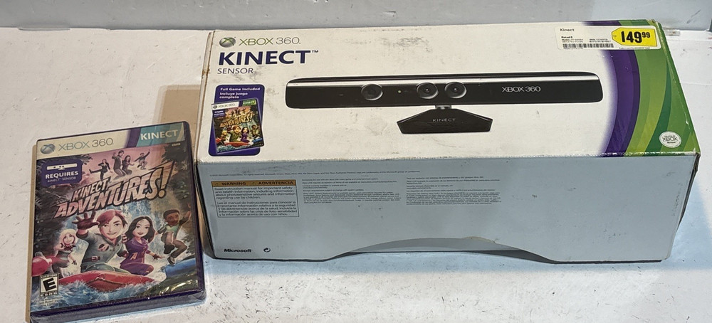 Microsoft Xbox 360 Kinect Motion Sensor Open Box w/ Kinect Adventures Sealed