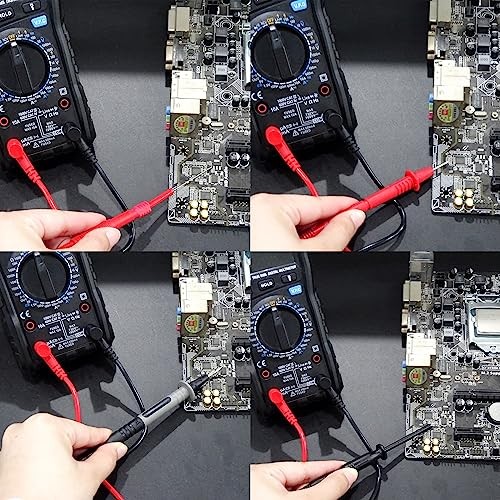 Silicone Multimeter Test Leads Kit with Replaceable Wire Piercing Probes 25PCS