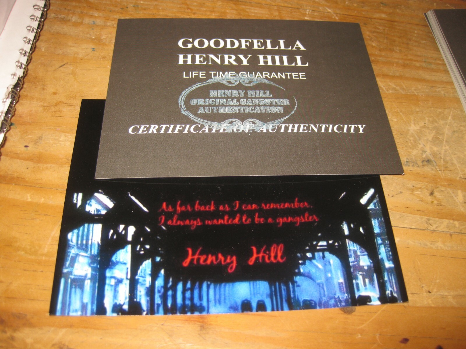 HENRY HILL GOODFELLA SIGNED VINTAGE UP GIRL NUDIE CARD GREAT GIFT