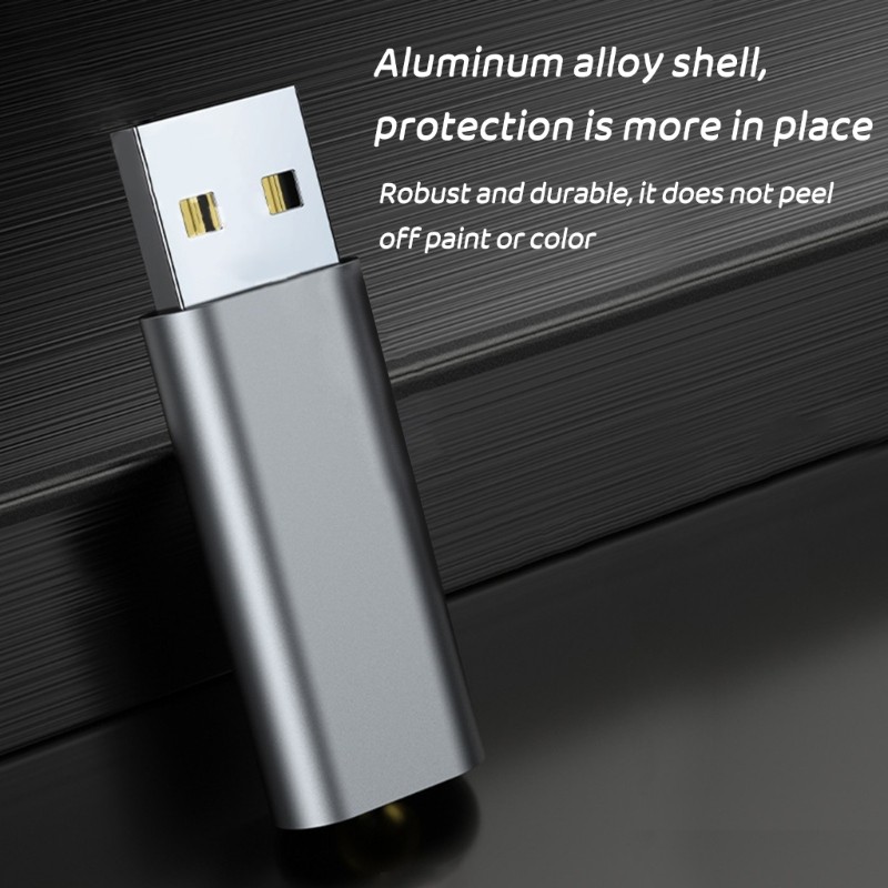 Small USB to 3.5mm Jack Adapter USB Adapter Support Computer Laptop