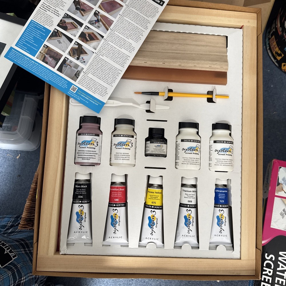 DALER ROWNEY System 3 - Water Based Acrylic Screen Printing Set